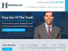 Tablet Screenshot of herznerlaw.com